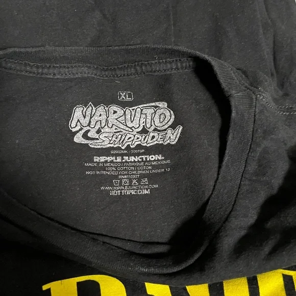 Naruto black T-Shirt anime retro - Picture 3 of 7